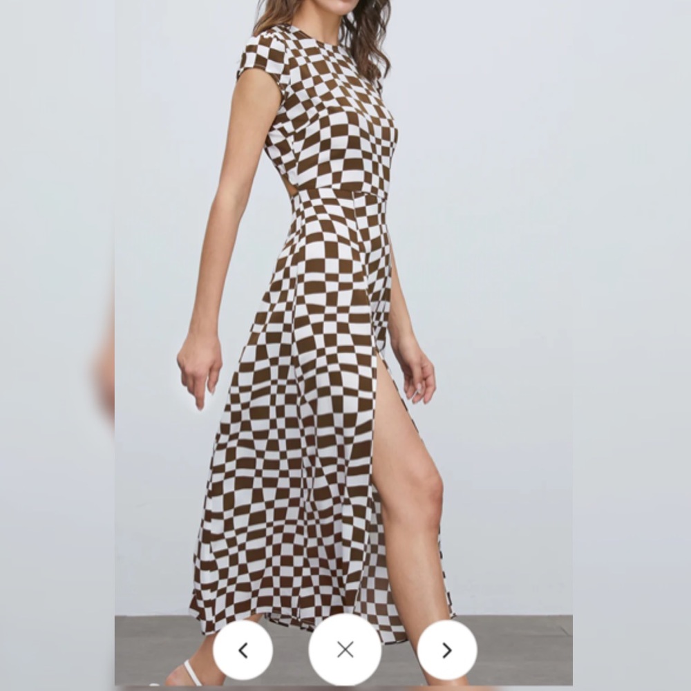 Checkered Midi Dress